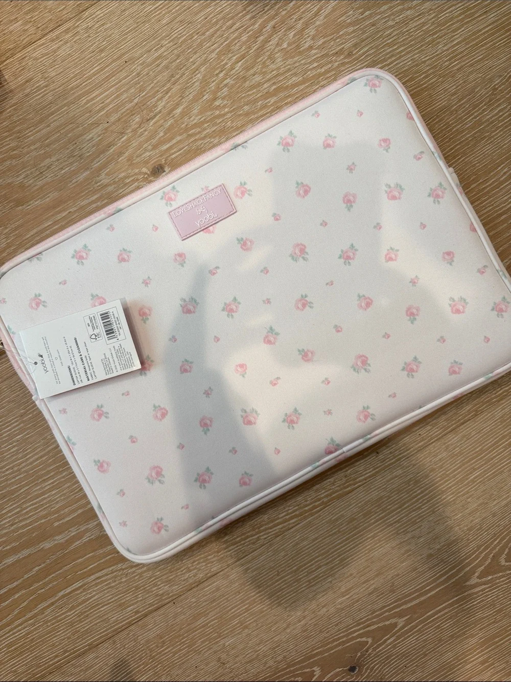 Love shack fancy X target laptop sleeve yoobi in strawberry macaroon NWT